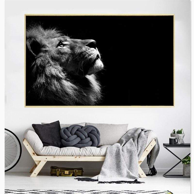 CANVAS - Lion - Black & White