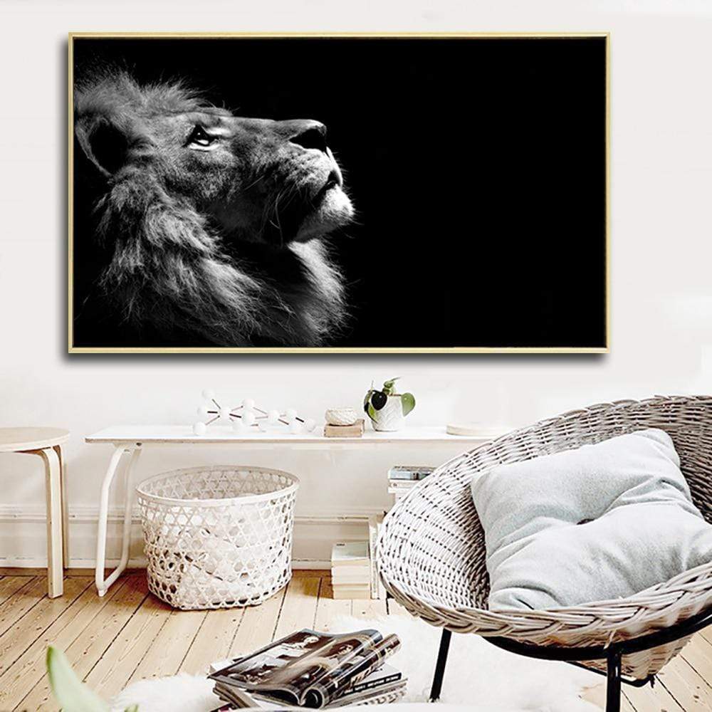 CANVAS - Lion - Black & White