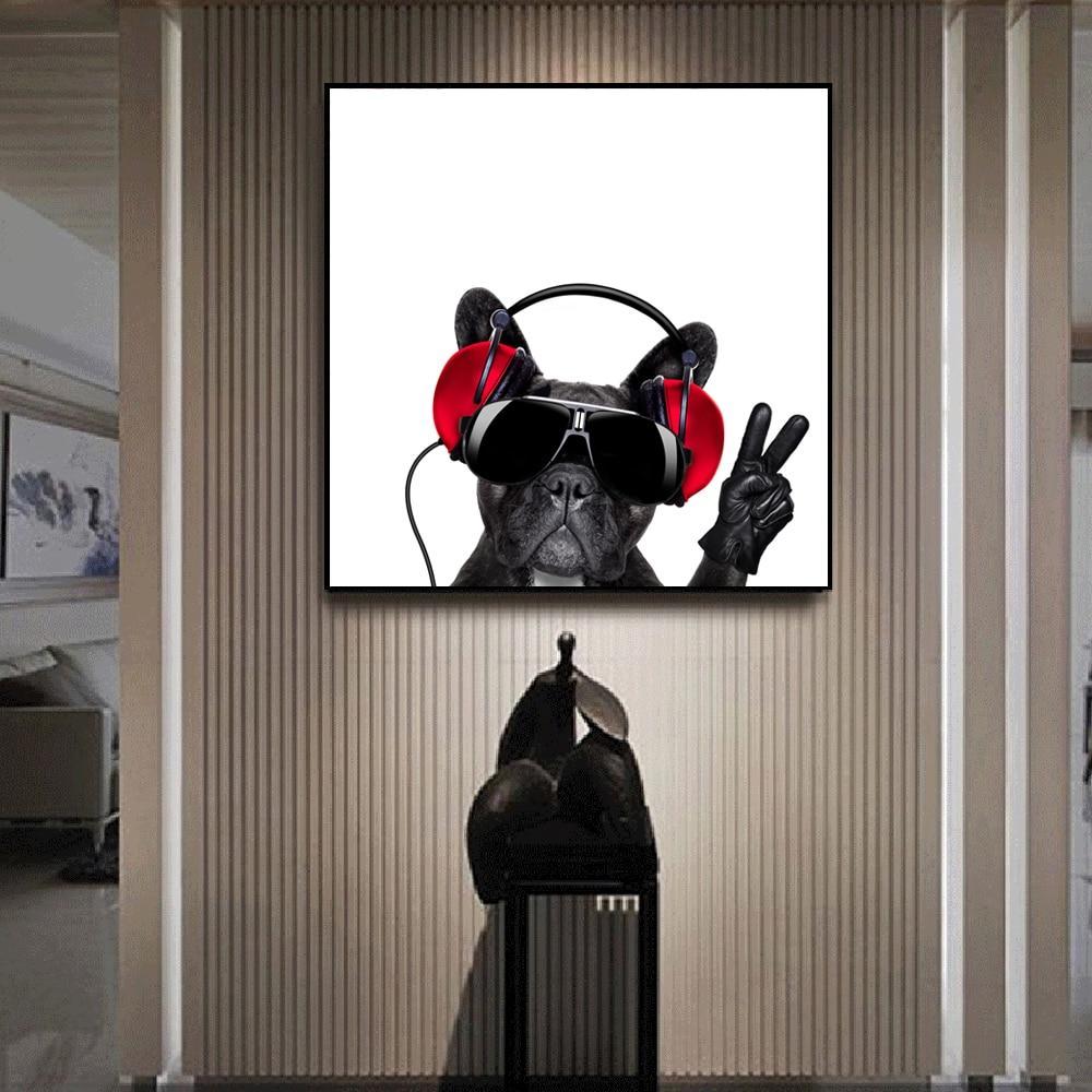 CANVAS - French Bulldog Flexing