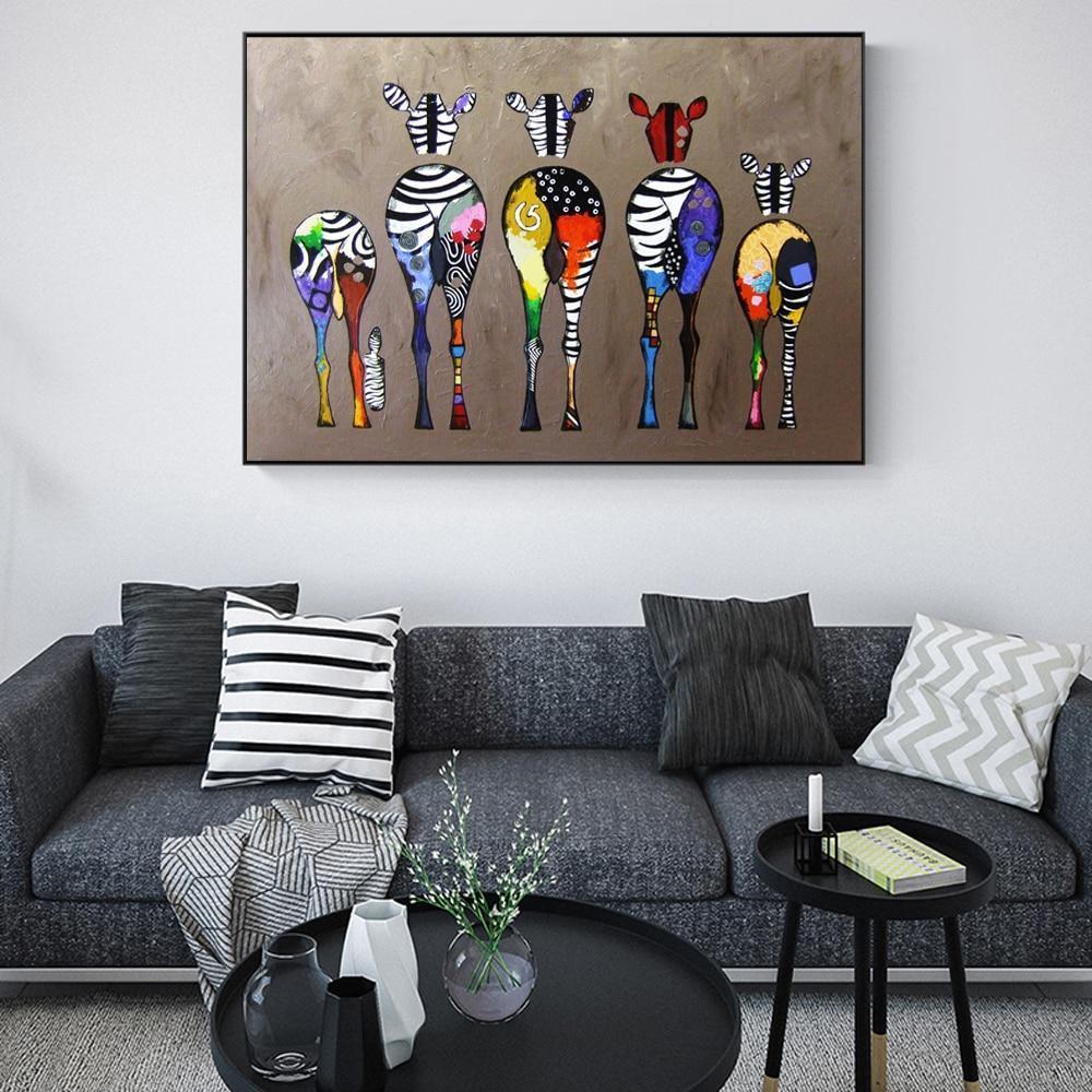 CANVAS - Rainbow Zebras