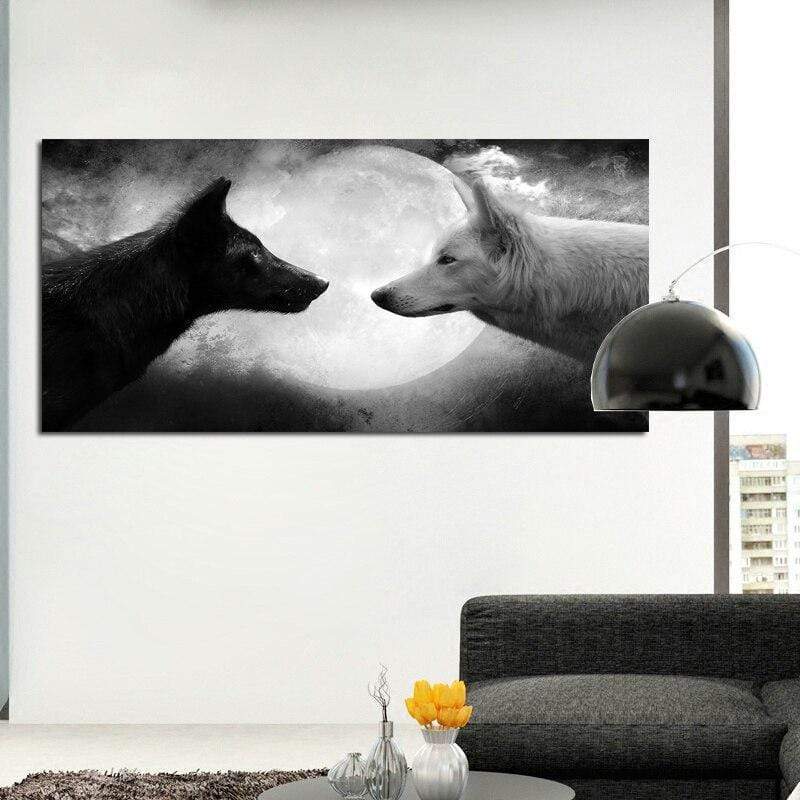 CANVAS - Wolves - Black & White