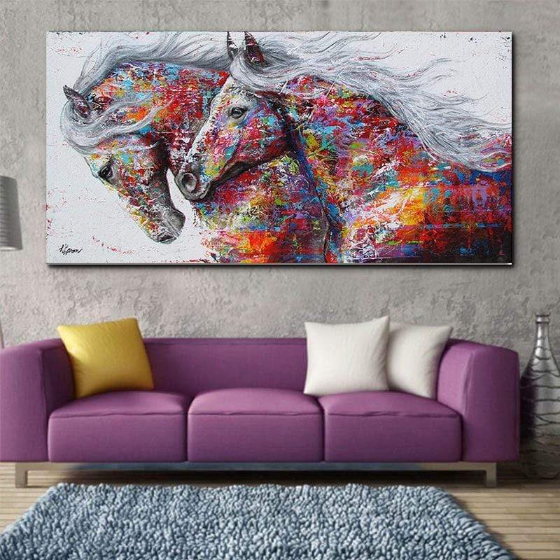 CANVAS - Colorful Horses