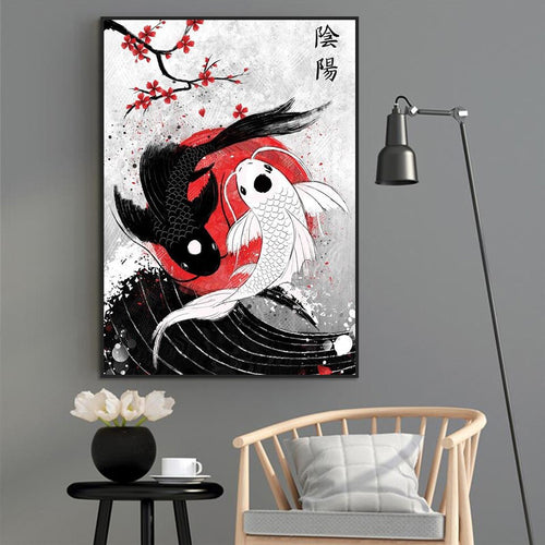 CANVAS - Carp Koï - Yin & Yang