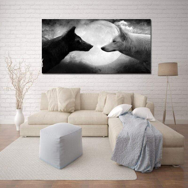 CANVAS - Wolves - Black & White
