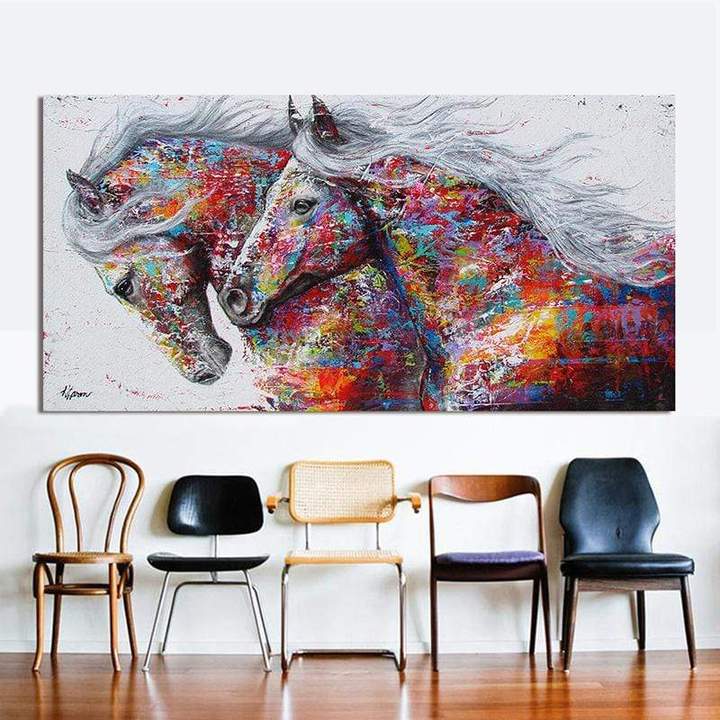 CANVAS - Colorful Horses