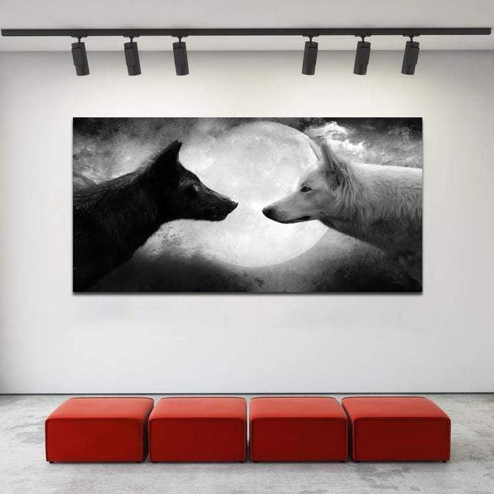 CANVAS - Wolves - Black & White