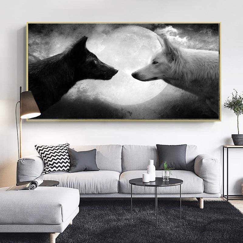 CANVAS - Wolves - Black & White