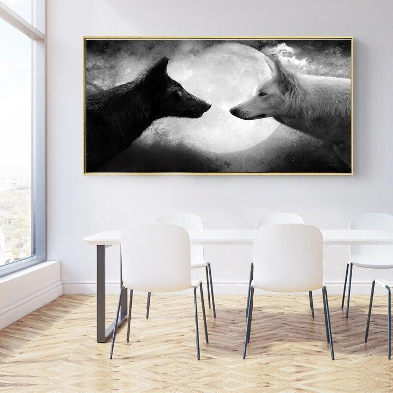 CANVAS - Wolves - Black & White